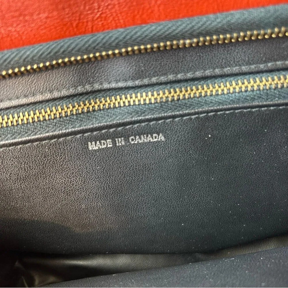 Vintage Brown  Leather Clutch Bag Made in Canada - Picture 8 of 14